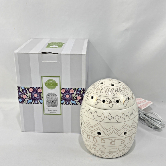 Scentsy "Eggs-Press Yourself" DIY Colorable Easter Egg Wax Warmer (Used ) - Picture 1 of 6